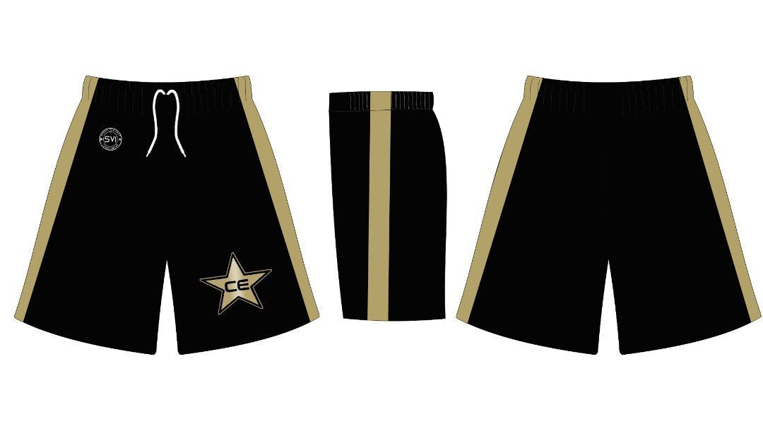 CE Stars Black Long Sleeve Shirt With Hood/Striped Sleeves