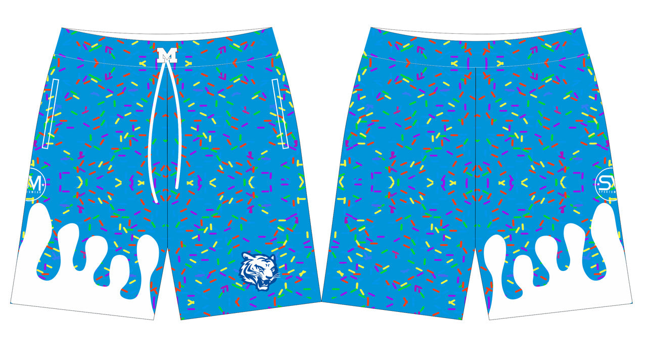 Memorial Basketball Sprinkles Shorts - Blue