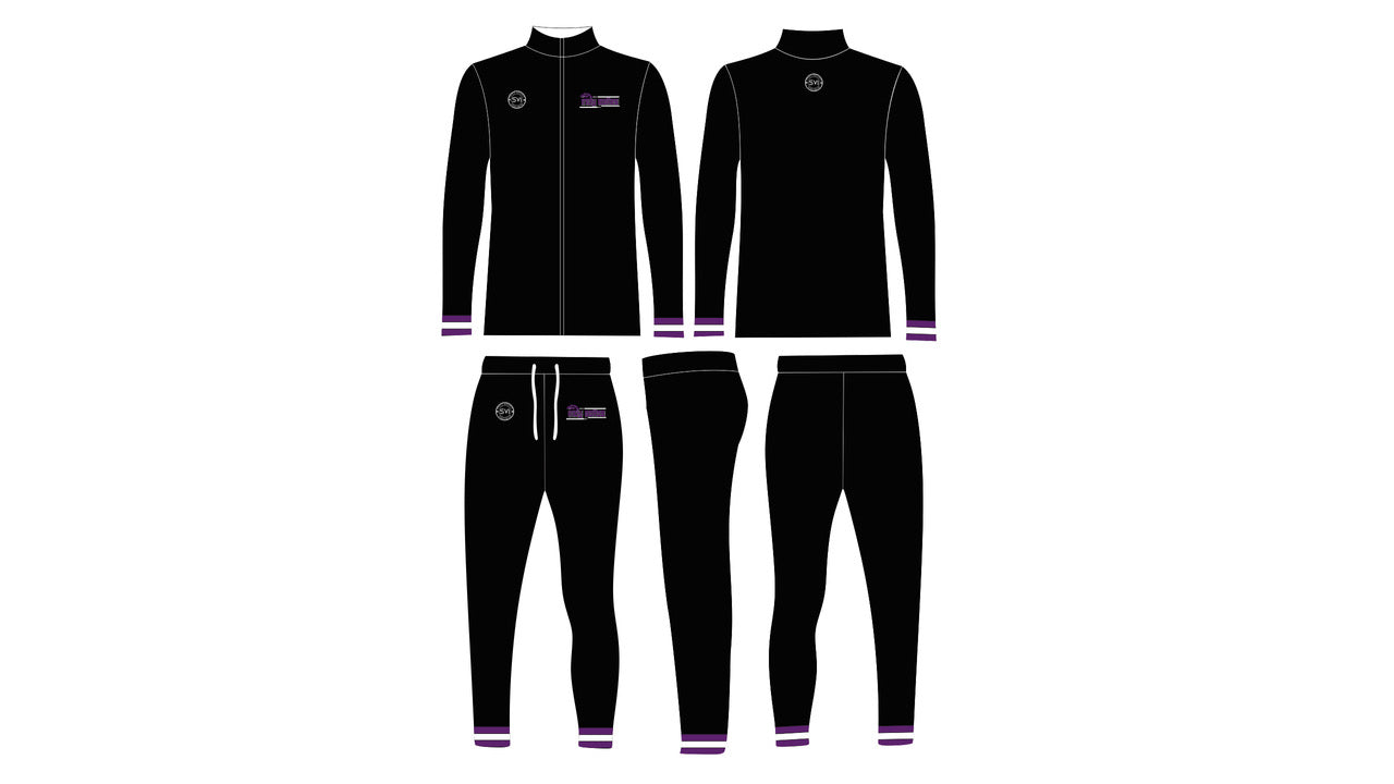 Belles Black Warmup Suit