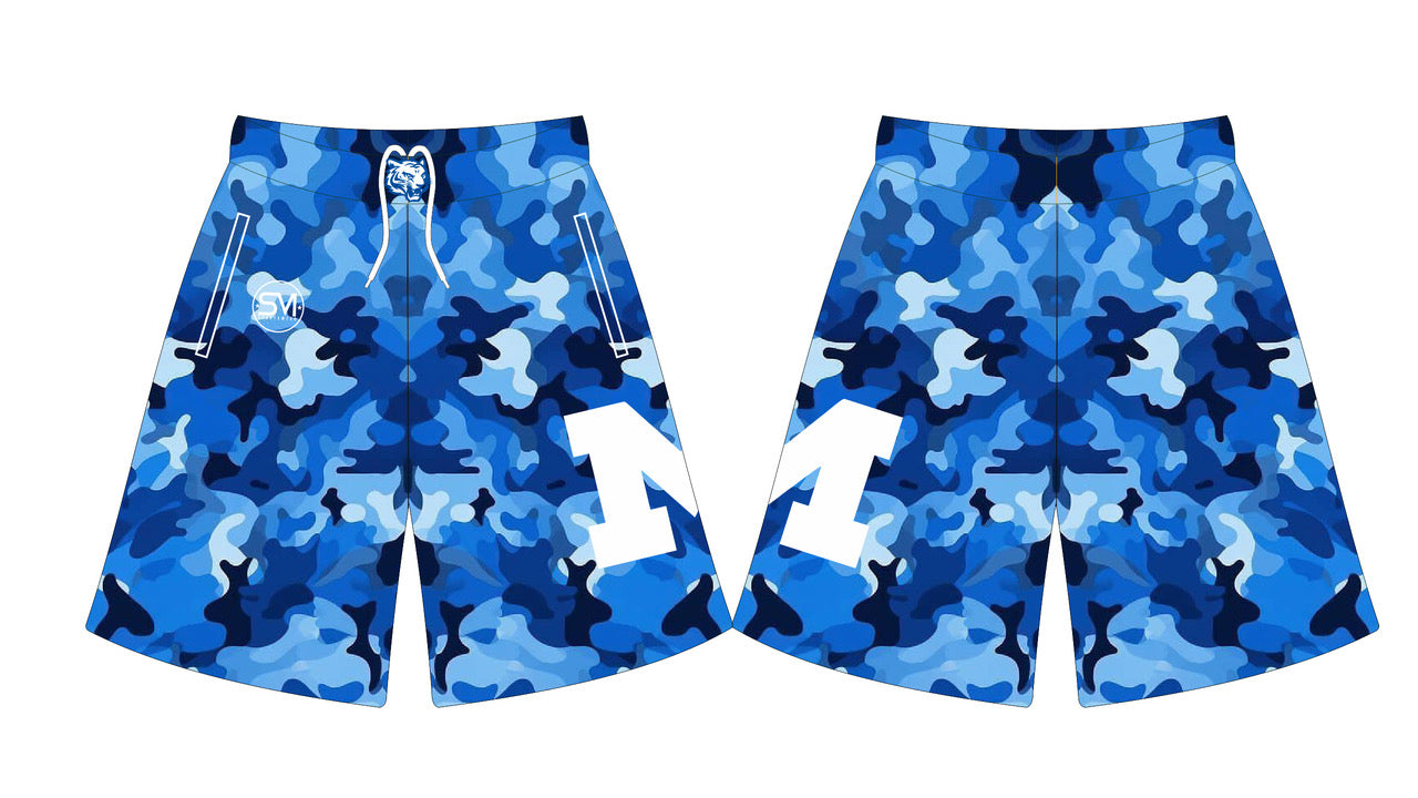 Memorial Basketball Camo Shorts - Blue