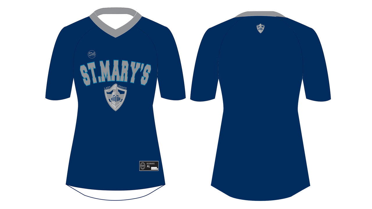 St. Mary’s School Volleyball Compression Shirt - Blue