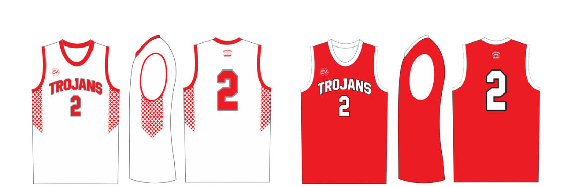 Center Grove Travel Basketball Reversible Jersey ONLY - Red/White