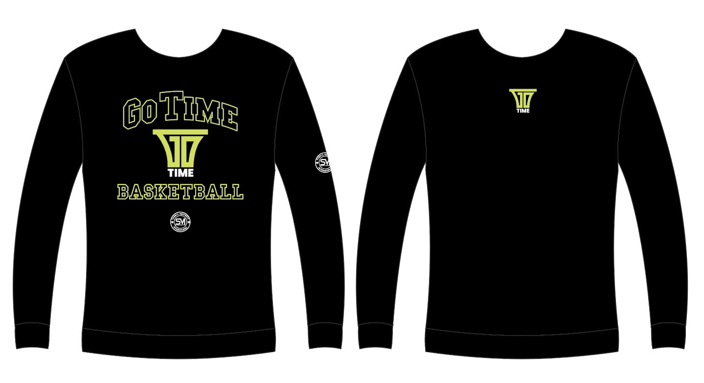 Go Time Basketball Long Sleeve Shirt - Black