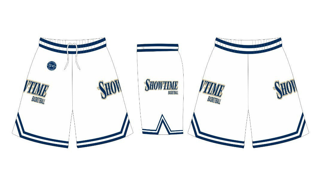 Showtime White Shorts With Pockets