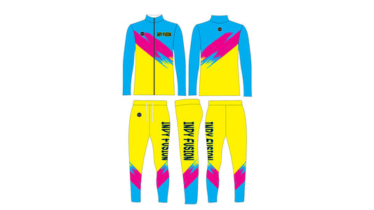 Indy Fusion Blue/Yellow Warmup Suit
