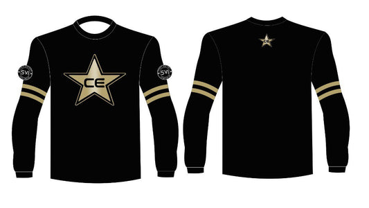 CE Stars Long Sleeve Shirt/Striped Sleeves