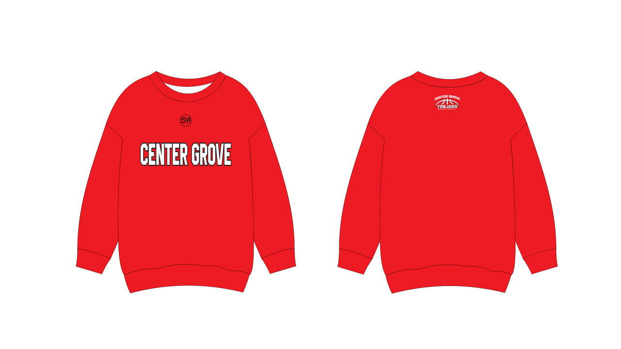 Center Grove Travel Basketball Crewneck Sweatshirt - Red