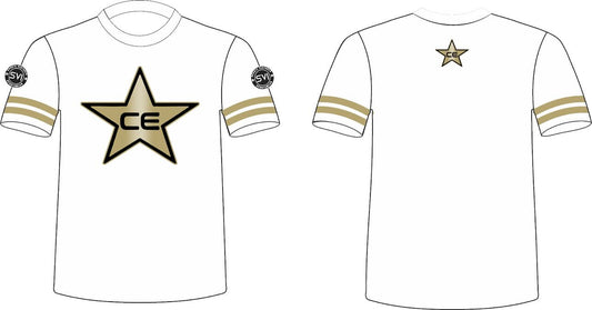 CE Stars White Shirt/Striped Sleeves