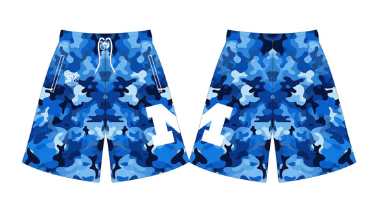 Memorial Basketball Camo Shorts - Blue