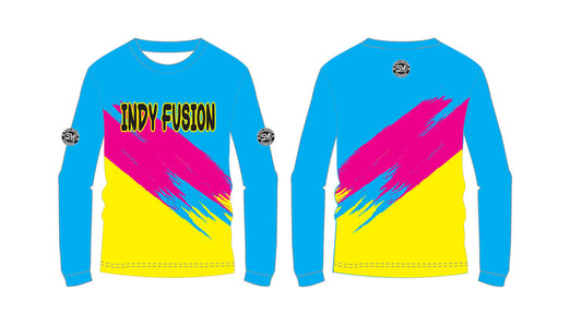 Indy Fusion Long Sleeve Blue/Yellow Shirt