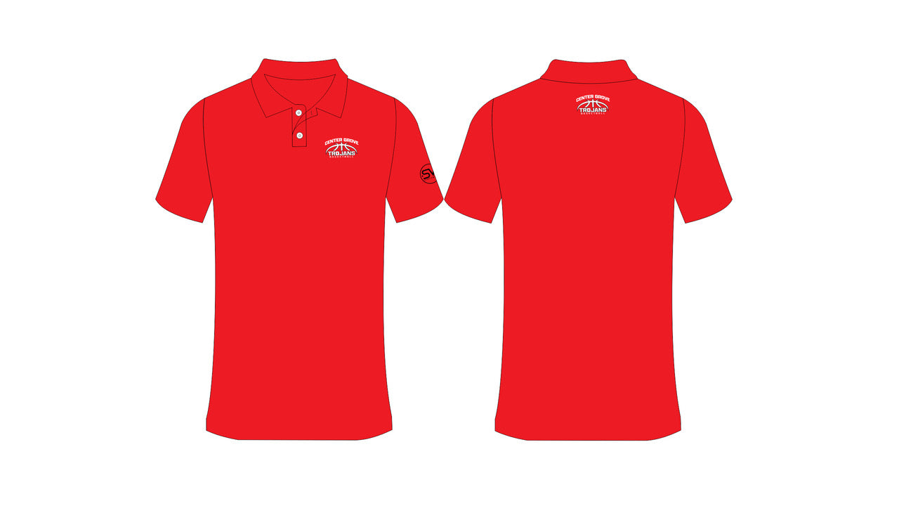 Center Grove Travel Basketball Polo - Red