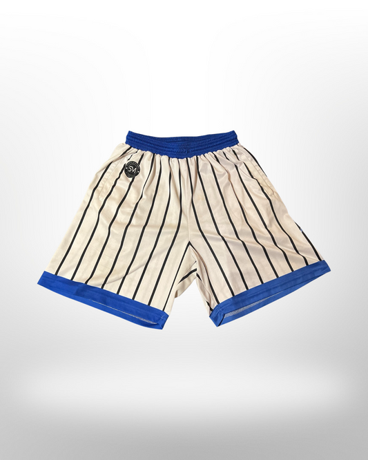 3T Pinstripe Shorts - White