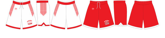 Center Grove Travel Basketball Reversible Shorts ONLY - Red/White