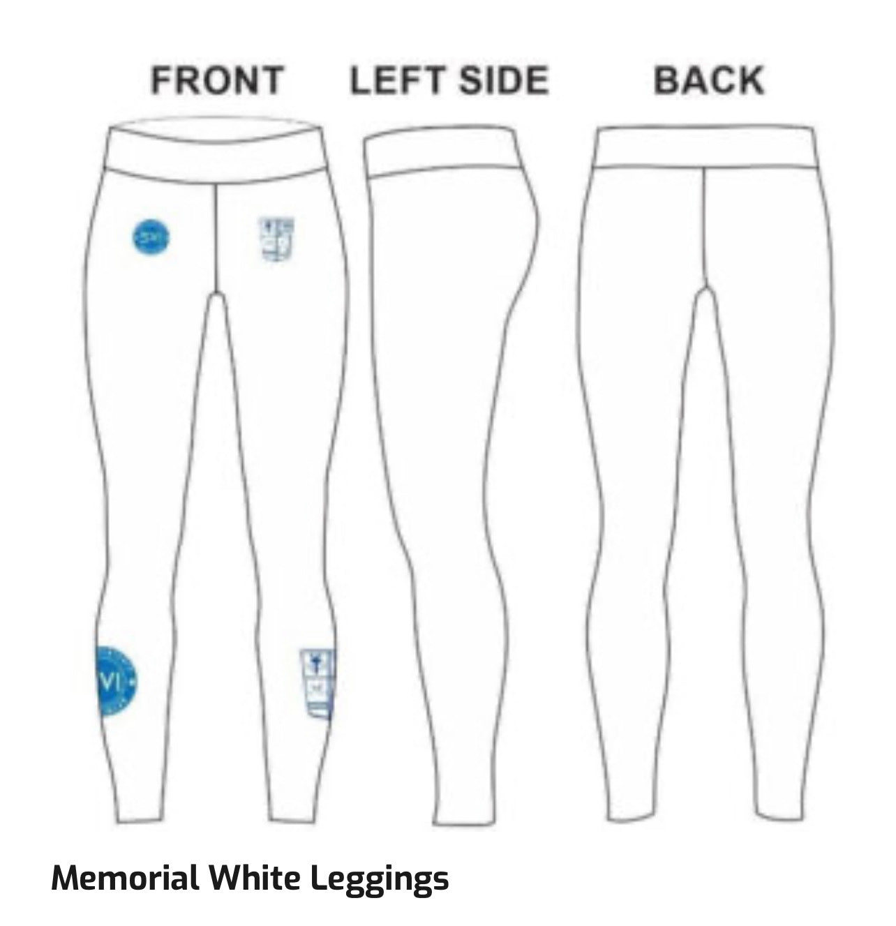 Memorial Basketball Leggings - White